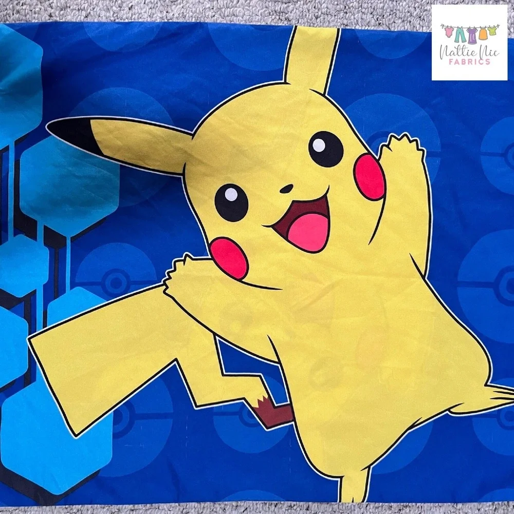 Pokemon Pillowcase, blue‎ and yellow